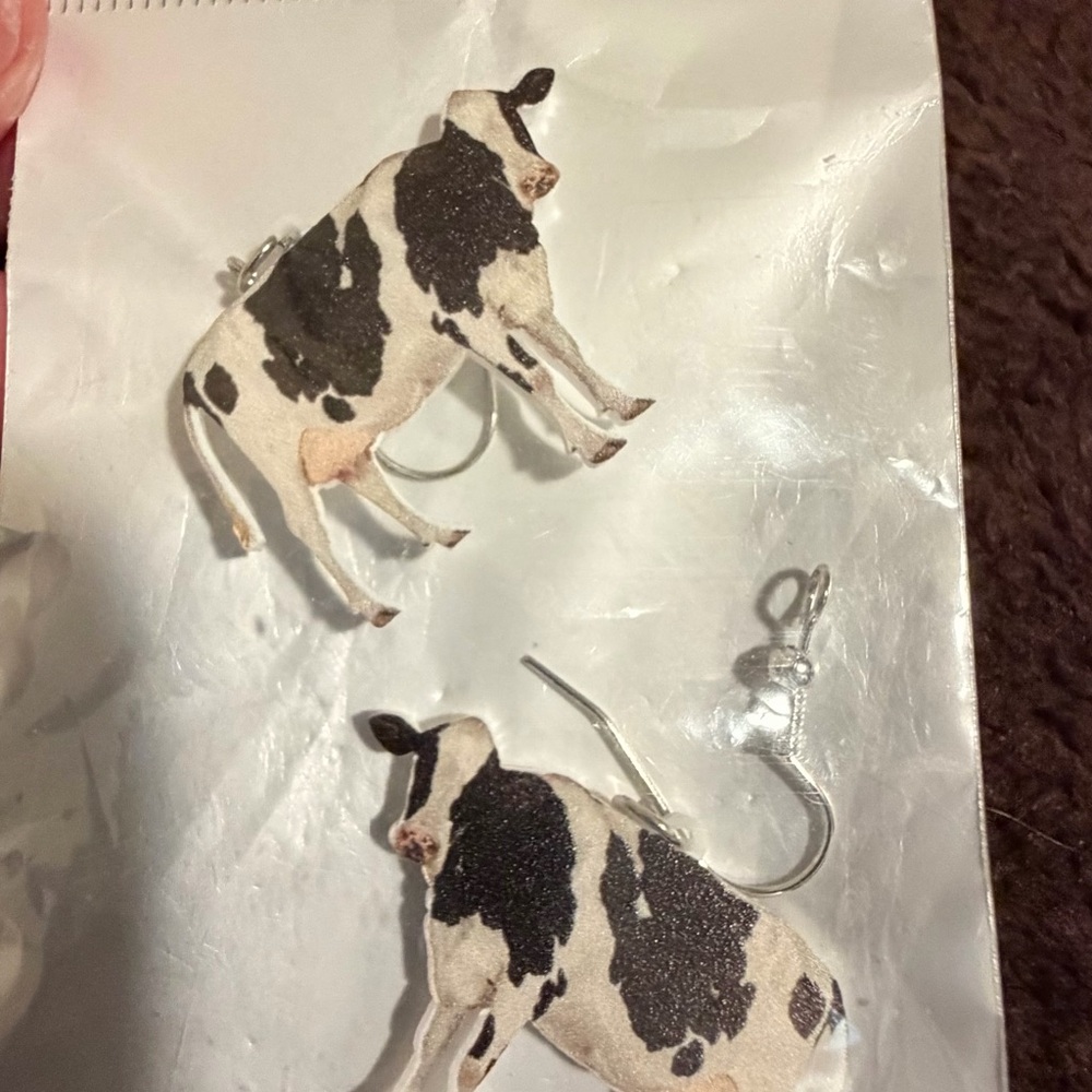 Cow Print Earrings